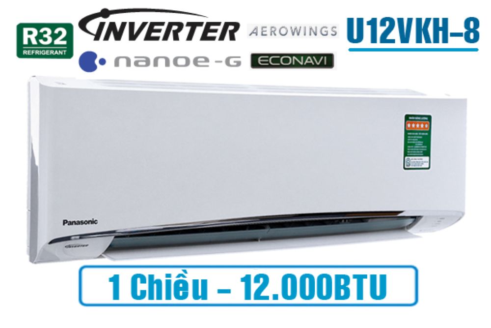 Điều hòa Panasonic 1 chiều 12000BTU inverter RU12AKH-8