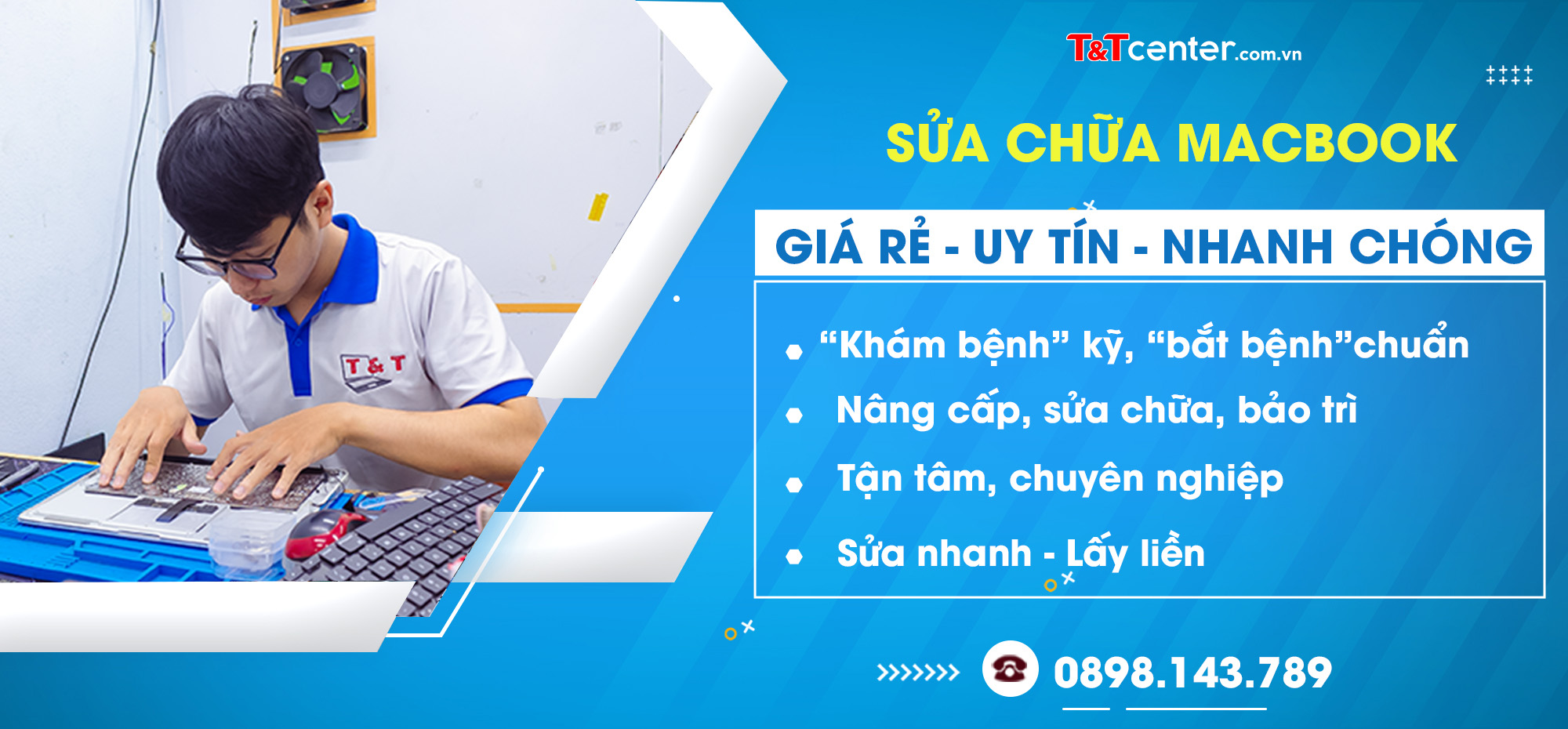 8. T&T Center - Cửa hàng sửa chữa MacBook uy tín, lấy liền tại TP.HCM