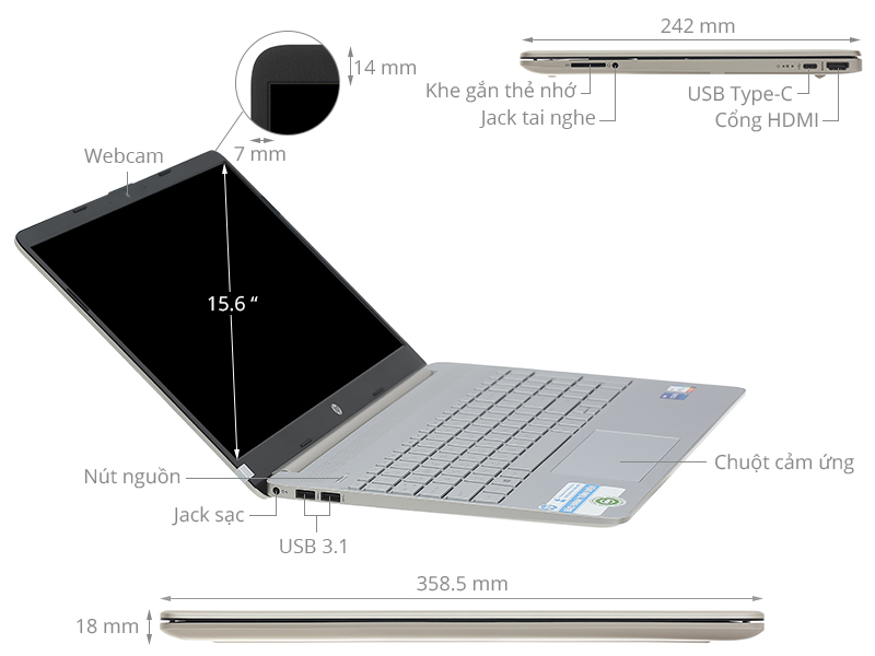 Vì sao nên mua laptop HP 15 Dw3033dx?