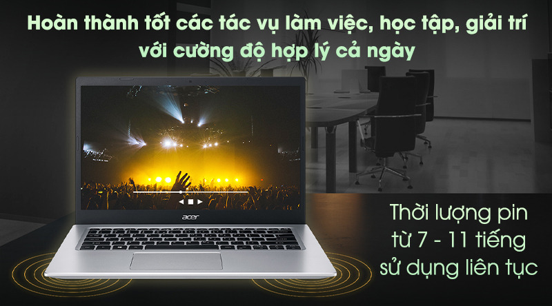 Thời lượng pin lên đến 11 tiếng