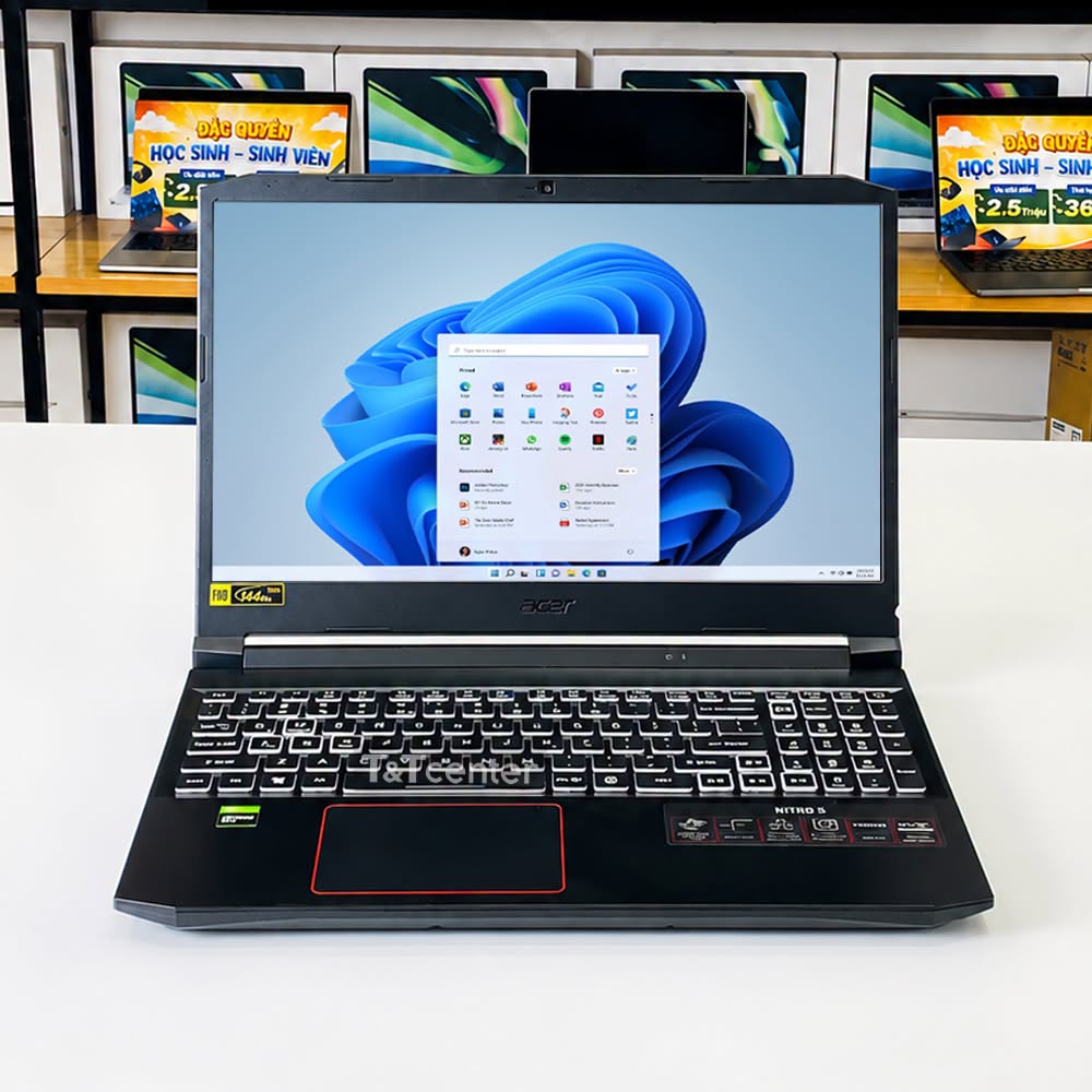 Dòng máy Acer Nitro 5 AN515-55 đậm chất gaming với tần số quét lên đến 144Hz