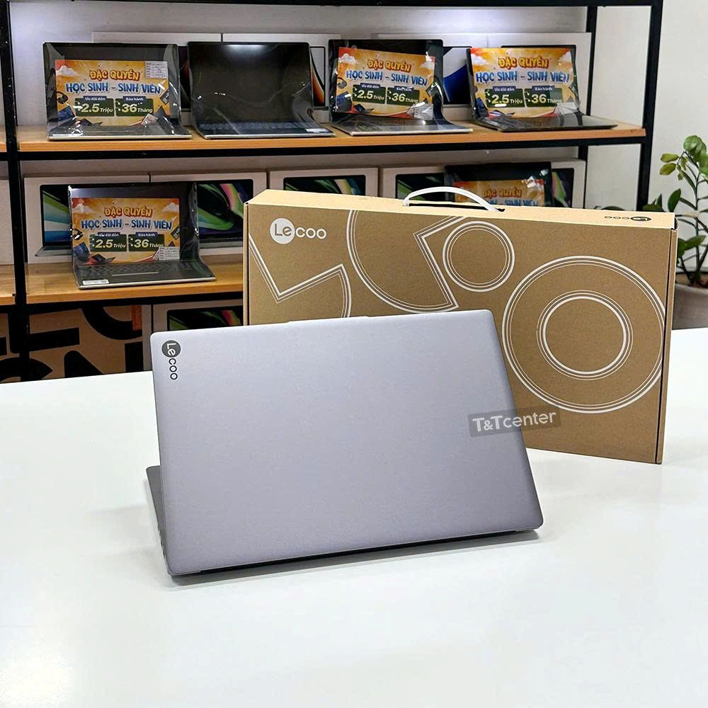 Lenovo Lecoo 15 N156E (2026) sở hữu thiết kế mỏng nhẹ, hiện đại chuẩn phong cách văn phòng.