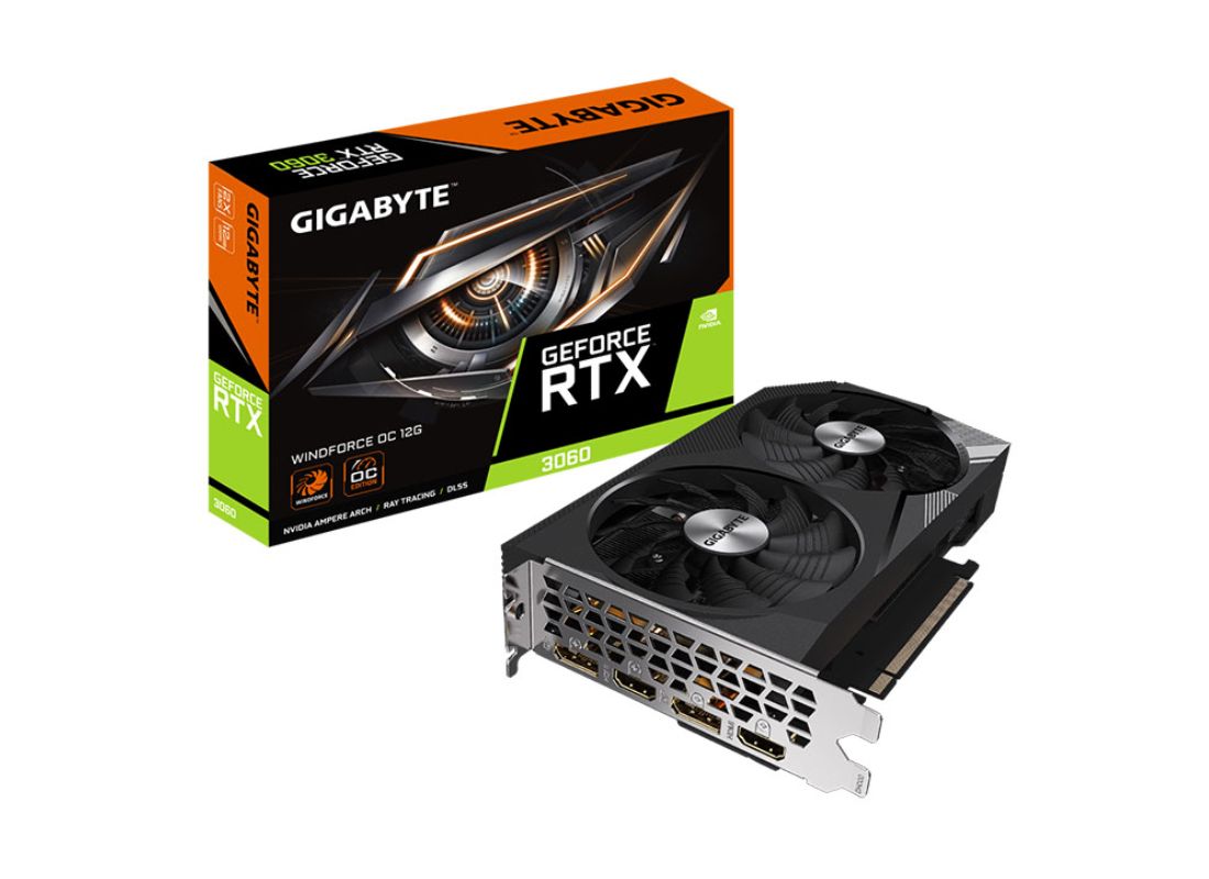 Card màn hình GIGABYTE GeForce RTX 3060 WINDFORCE OC 12G