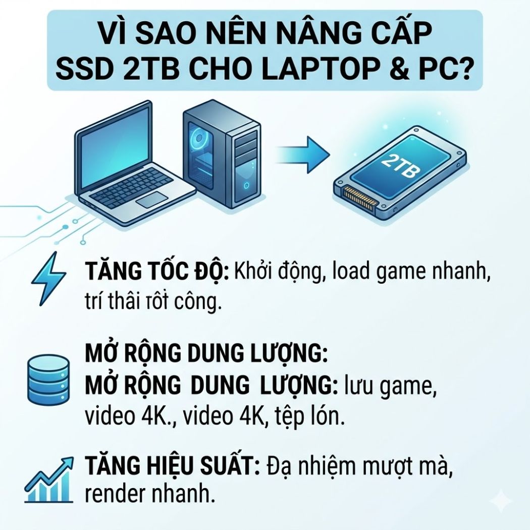 Vì Sao Nên Mua SSD 2TB Tại T&T Center?
