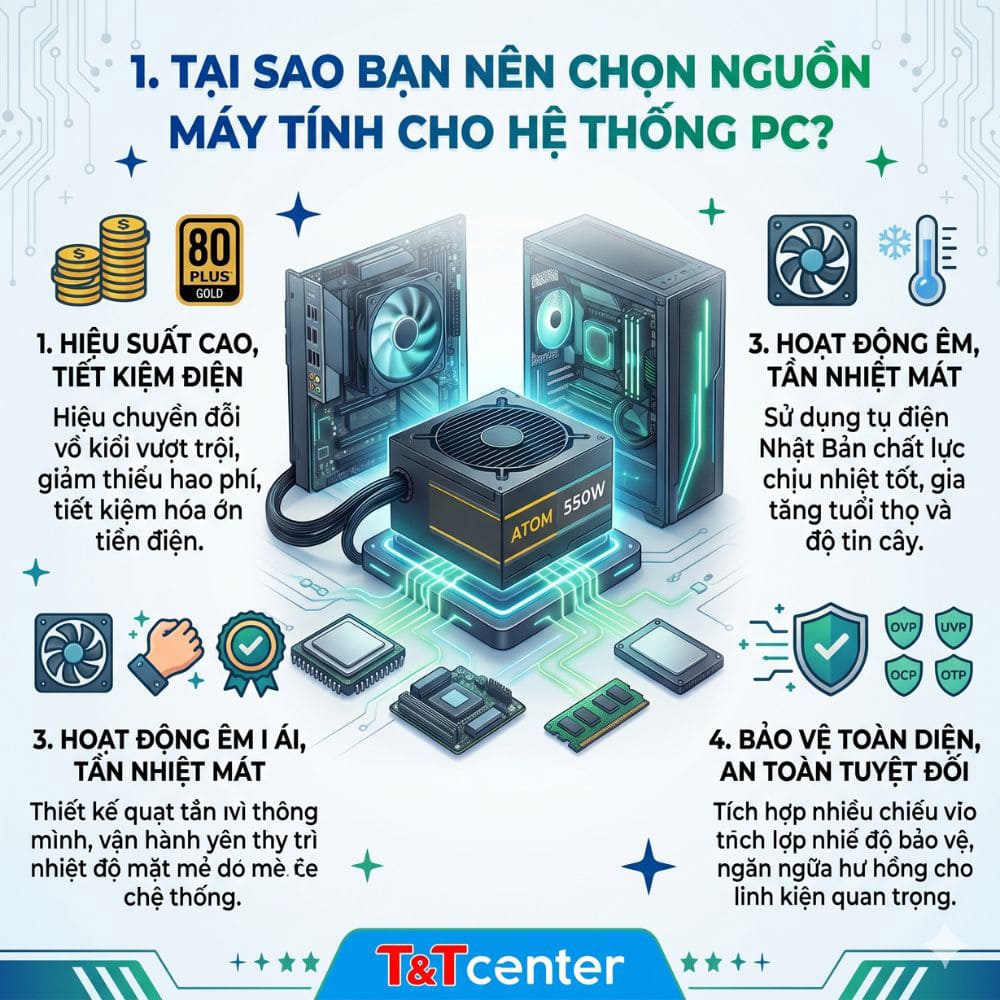 1. Tại sao bạn nên chọn nguồn máy tính ANTEC cho hệ thống PC?