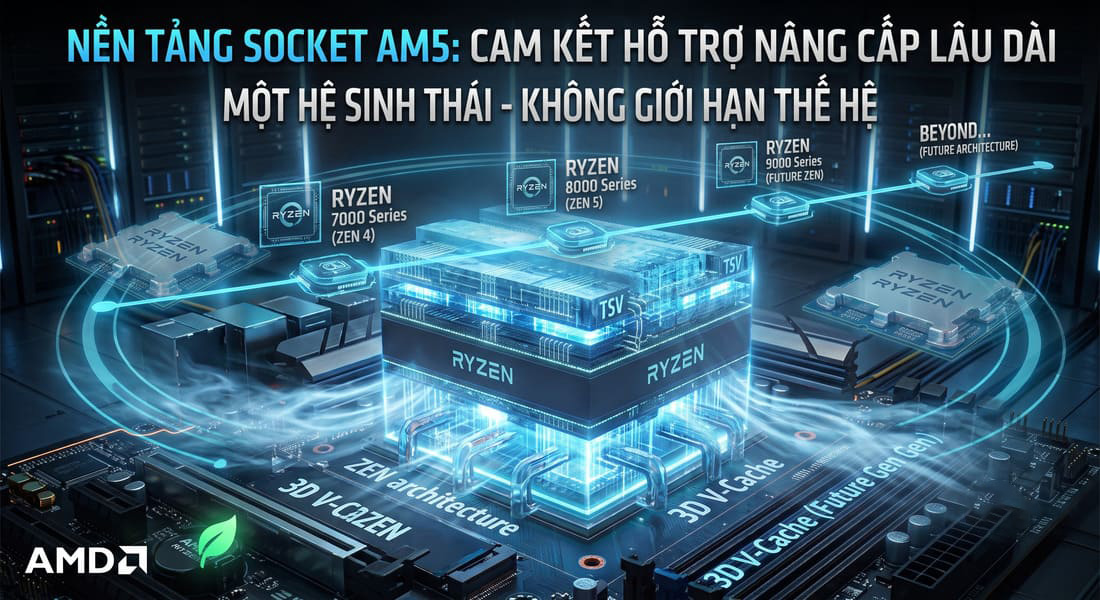 5. Nền tảng Socket AM5 hỗ trợ nâng cấp lâu dài