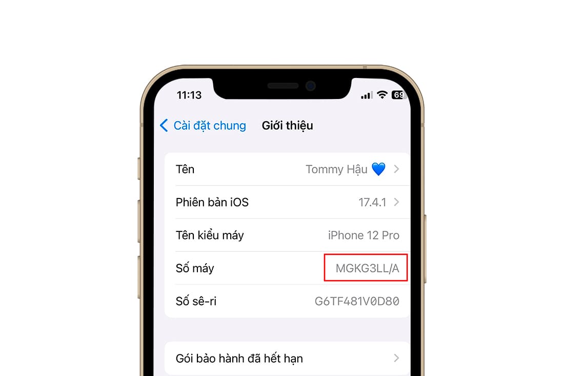 Phân biệt loại iPhone dựa vào ký tự đứng đầu trong kiểu máy