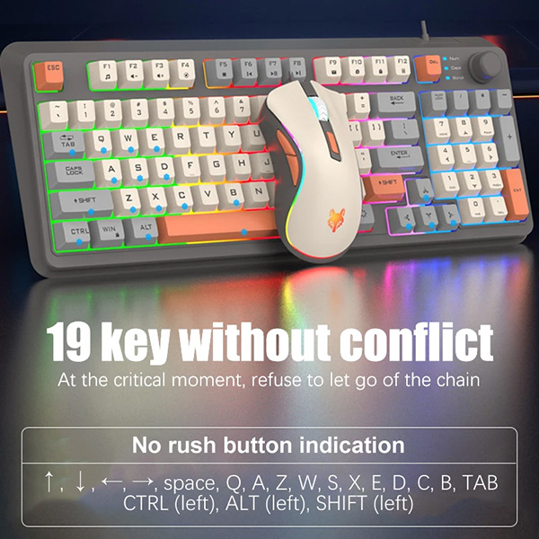 Combo Chuột và Bàn phím giả cơ gaming XUNFOX K820 Combo Chuột và Bàn phím giả cơ gaming XUNFOX K820