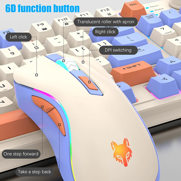 Combo Chuột và Bàn phím giả cơ gaming XUNFOX K820 Combo Chuột và Bàn phím giả cơ gaming XUNFOX K820