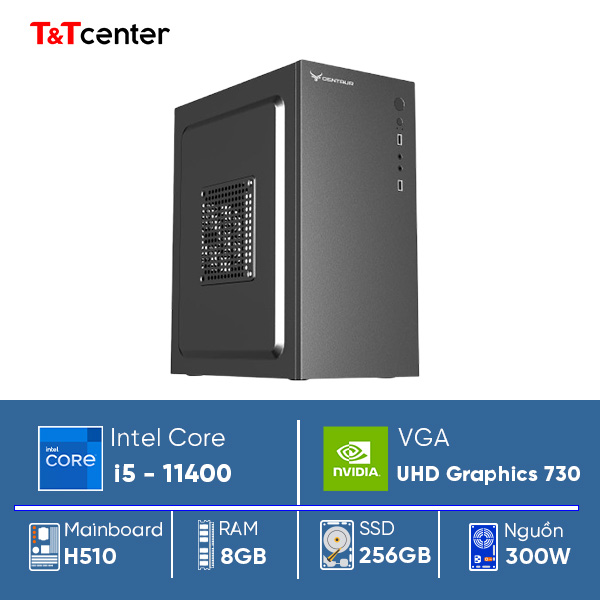 PC Văn Phòng Core i5-11400 H510 | 8GB 256GB Intel UHD Graphics 730  PC Văn Phòng Core i5-11400 H510 | 8GB 256GB Intel UHD Graphics 730