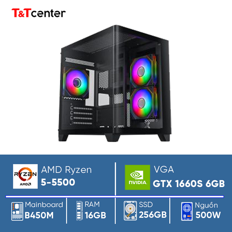 PC AMD Ryzen 5 5500 | 16GB 256GB GTX 1660S 6GB