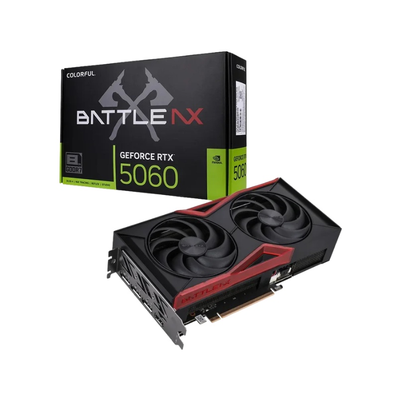 Card màn hình VGA COLORFUL RTX 5060 BATTLE AX DUO 8GB V (COLORFUL-RTX5060-8G-BATTLEAX)