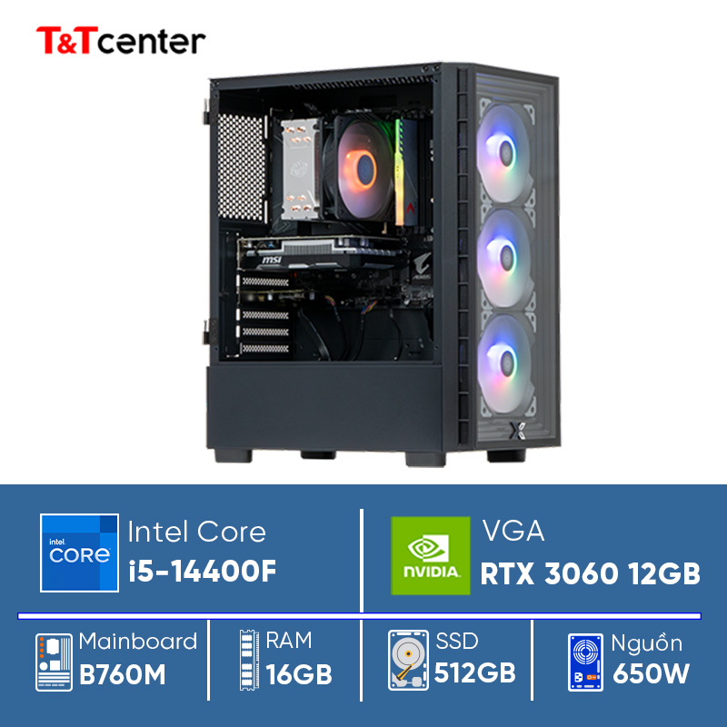 PC GAMING Core i5 14400F | 16GB 512GB RTX 3060 12GB