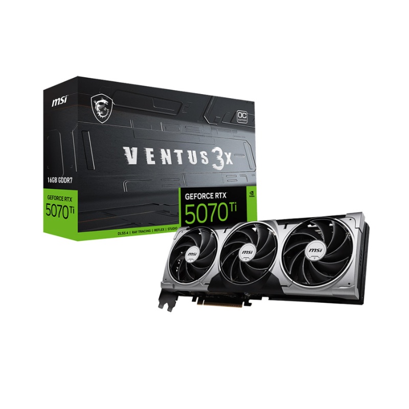 Card màn hình VGA MSI RTX 5070 TI 16G VENTUS 3X OC (MSI-RTX5070TI-VENTUS-3X-16G)