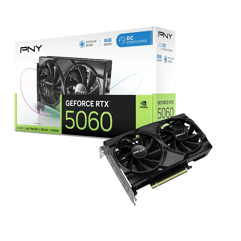 Card màn hình VGA PNY RTX 5060 DUAL FAN OC 8GB (PNY-RTX5060-8G-OC)