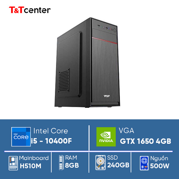 PC GAMING Core i5 10400F | 8GB 240GB GTX 1650 4GB