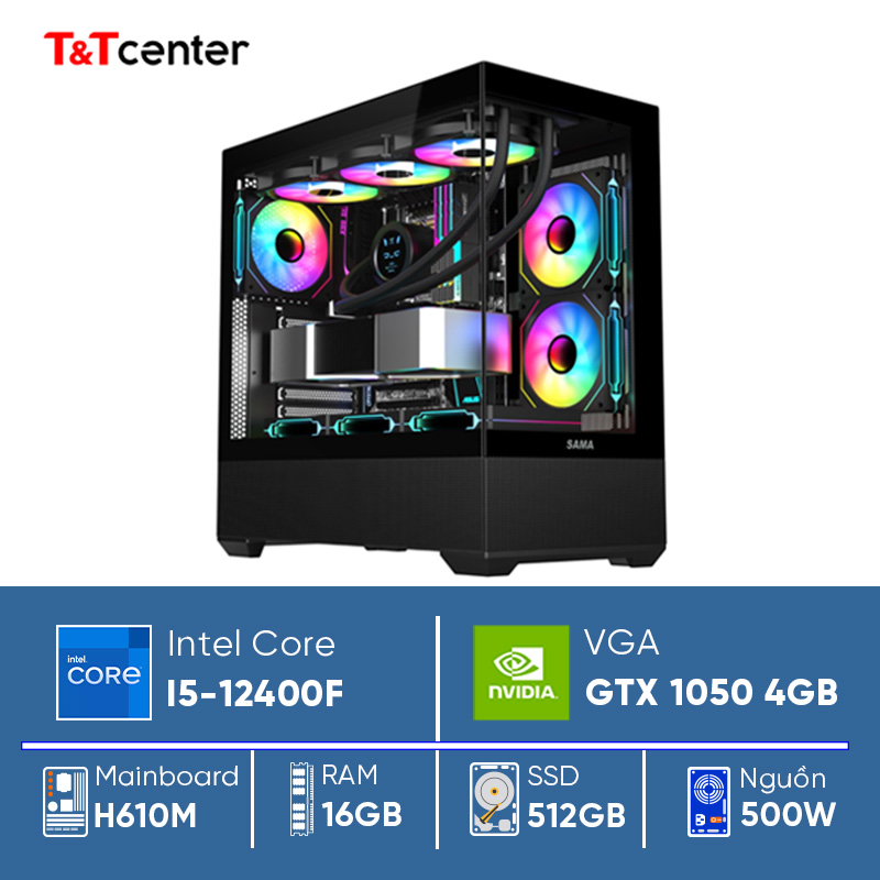 PC GAMING Core i5 12400F | 16GB 512GB GTX 1050 4GB 