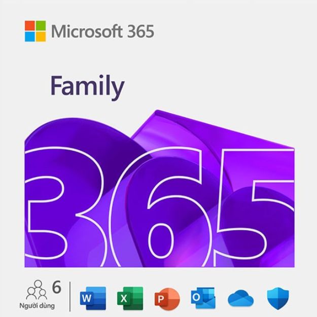 Phần mềm Microsoft 365 Family (Tối đa 6 người, 12 tháng, 1TB OneDrive/ 5 thiết bị/ người)