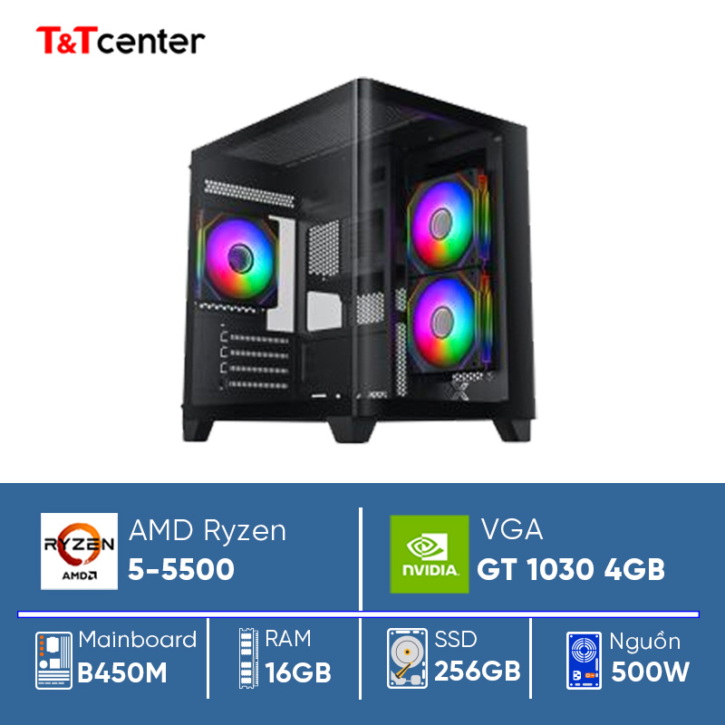 PC AMD Ryzen 5500 | 16GB 256GB GT 1030 4GB