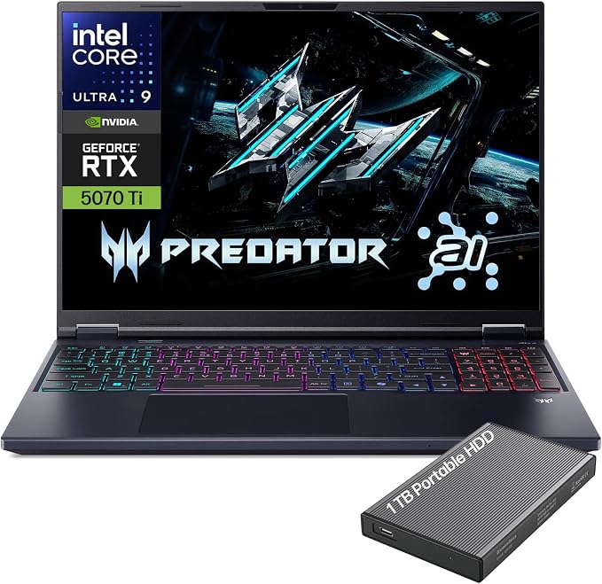 Acer Predator Helios Neo 16 AI 2025 | Ultra 9-275HX 32GB 1TB RTX 5070Ti 12GB 16'' 2.5K IPS (Outlet)