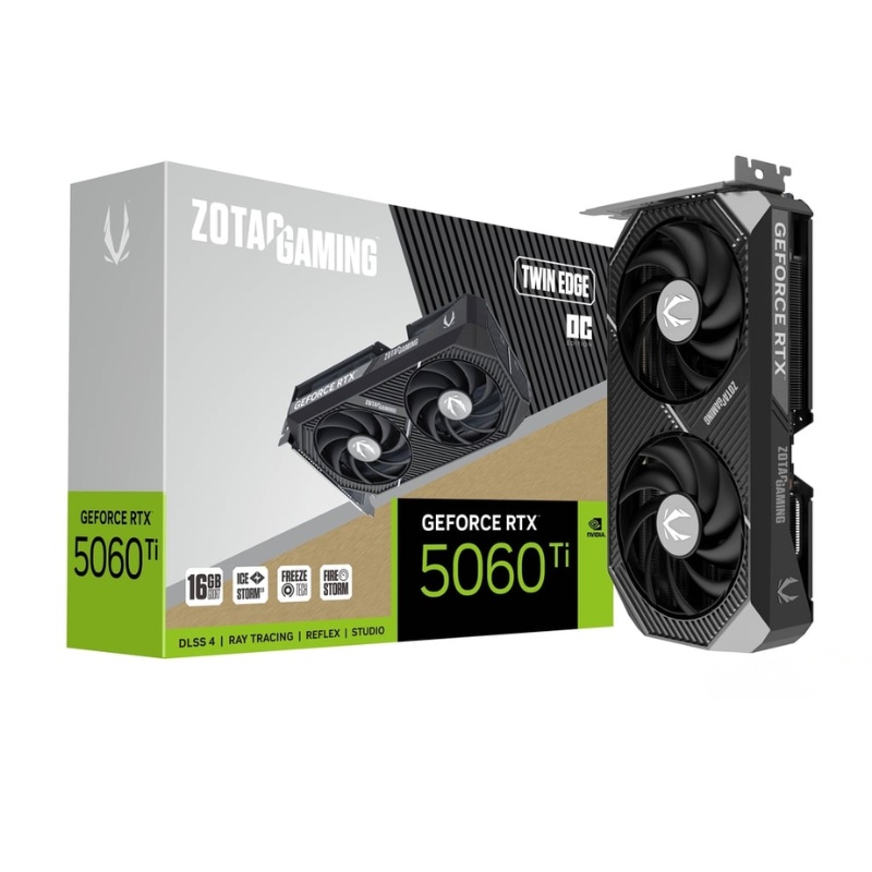 Card màn hình VGA ZOTAC RTX 5060 Ti TWIN EDGE 16GB OC (ZOTAC-RTX5060TI-16G-OC)