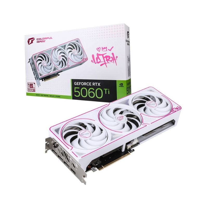 Card màn hình VGA COLORFUL IGAME RTX 5060 TI ULTRA WHITE OC 16GB-V 3 Fan (IGAME-RTX5060TI-ULTRA-WHITE-16G)