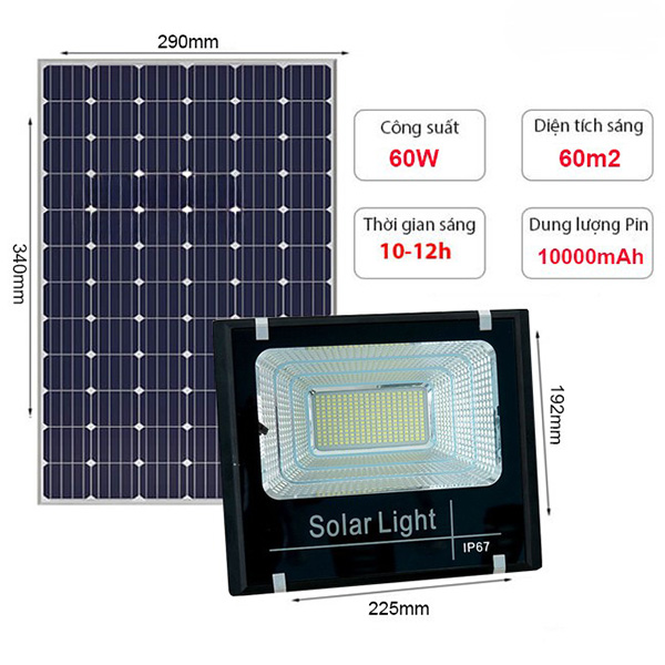 Đèn pha năng lượng mặt trời Roiled RP1-60W