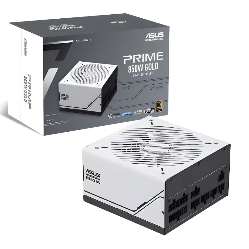 Nguồn ASUS PRIME AP-850G (PCIE5.0 - 80 Plus Gold - Full Modular - Trắng)