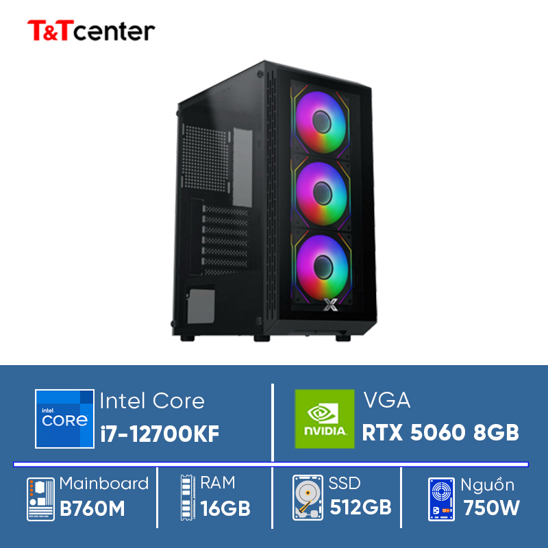 PC GAMING Core i7 12700KF | 16GB 512GB RTX 5060 8GB